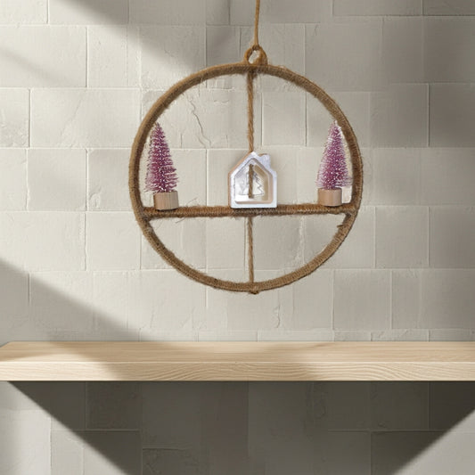 Στρογγυλό χριστουγεννιάτικο διακοσμητικό τοίχου