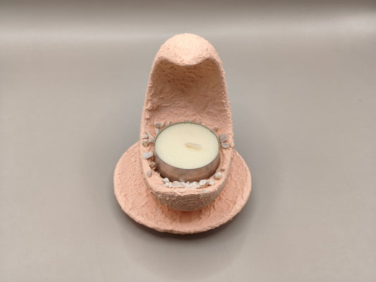 Τσιμεντένιο ρεσώ σε σχήμα μισοφέγγαρου σε γκρι φόντο