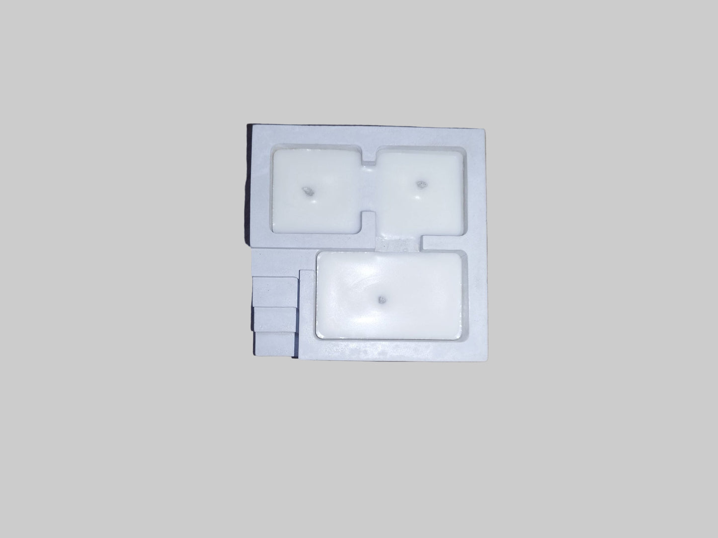 Τριπλό κερί σόγιας σε τσιμεντένιο δοχείο