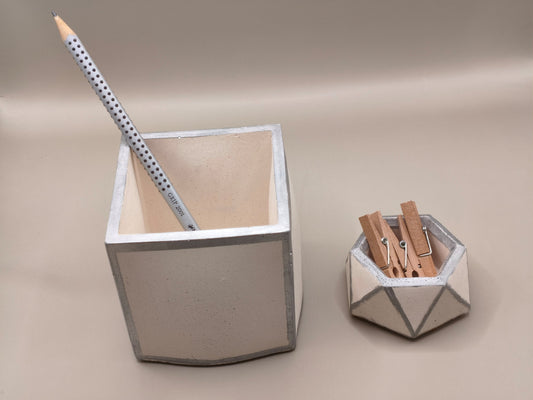 Τσιμεντένιο σετ μολυβοθήκη και θήκη για συνδετήρες