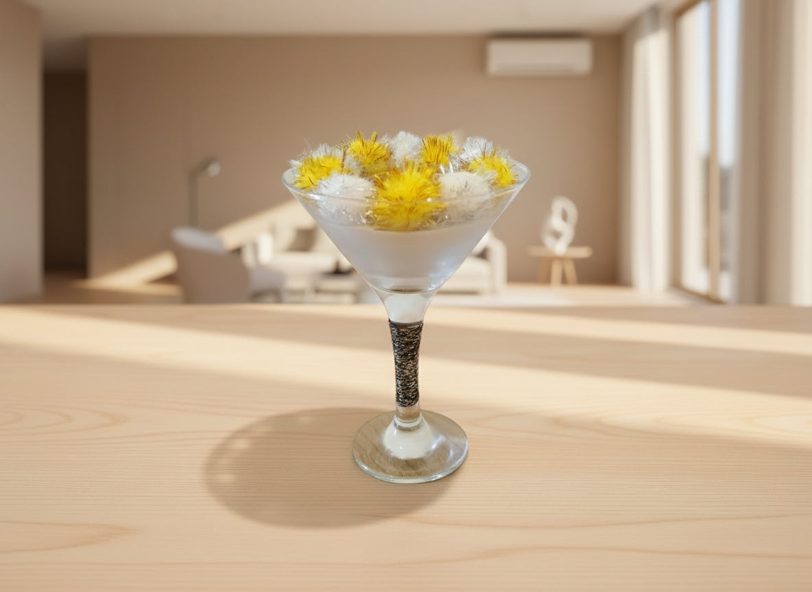 Διακοσμητικό ποτήρι ρεσώ με τσιμέντο