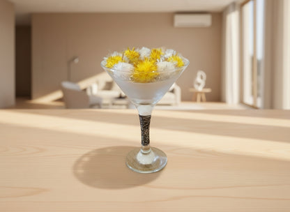 Διακοσμητικό ποτήρι ρεσώ με τσιμέντο