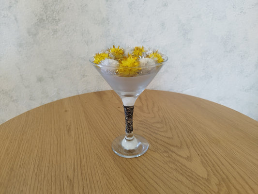 Διακοσμητικό ποτήρι ρεσώ με τσιμέντο