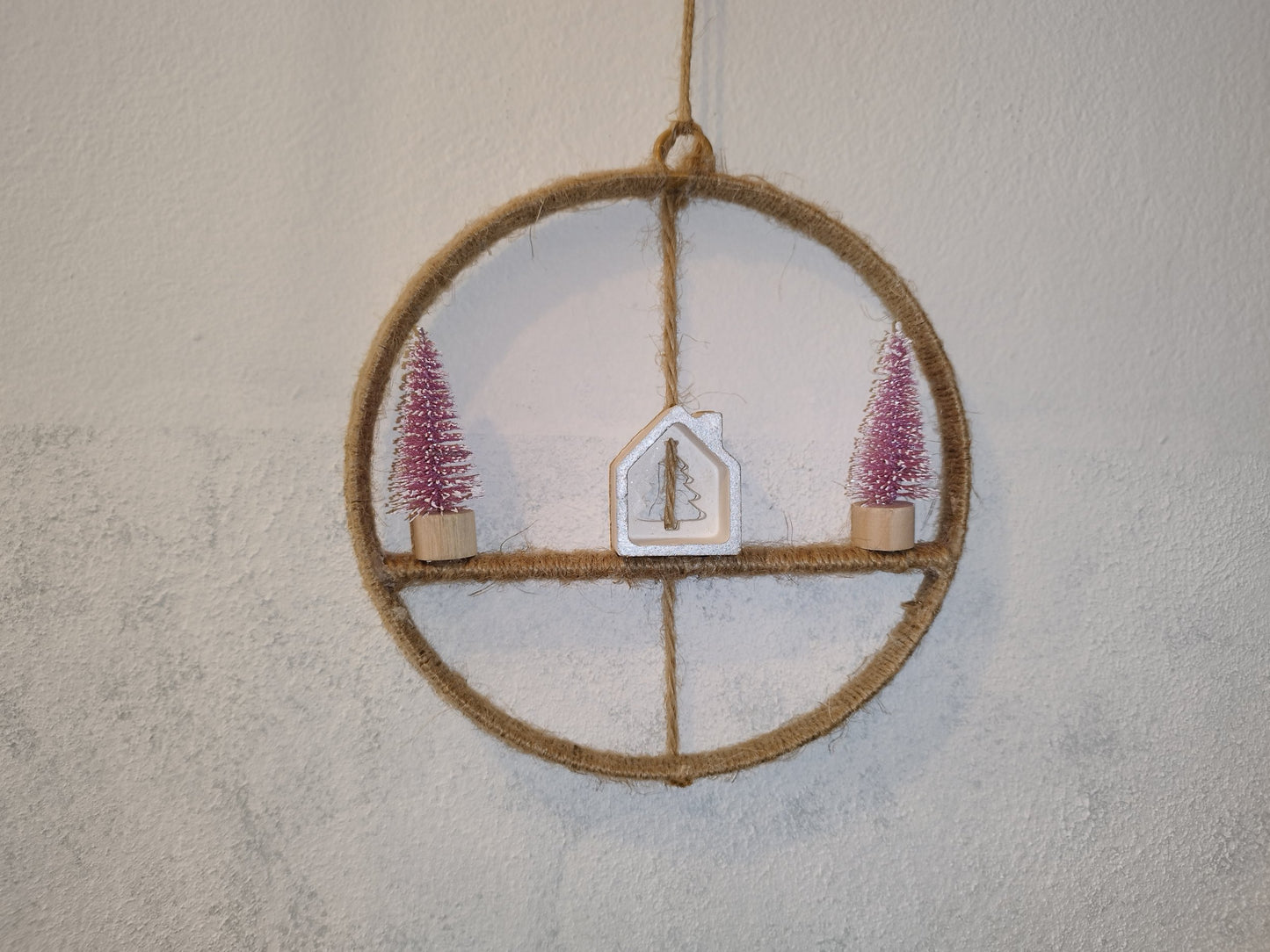 Στρογγυλό χριστουγεννιάτικο διακοσμητικό τοίχου