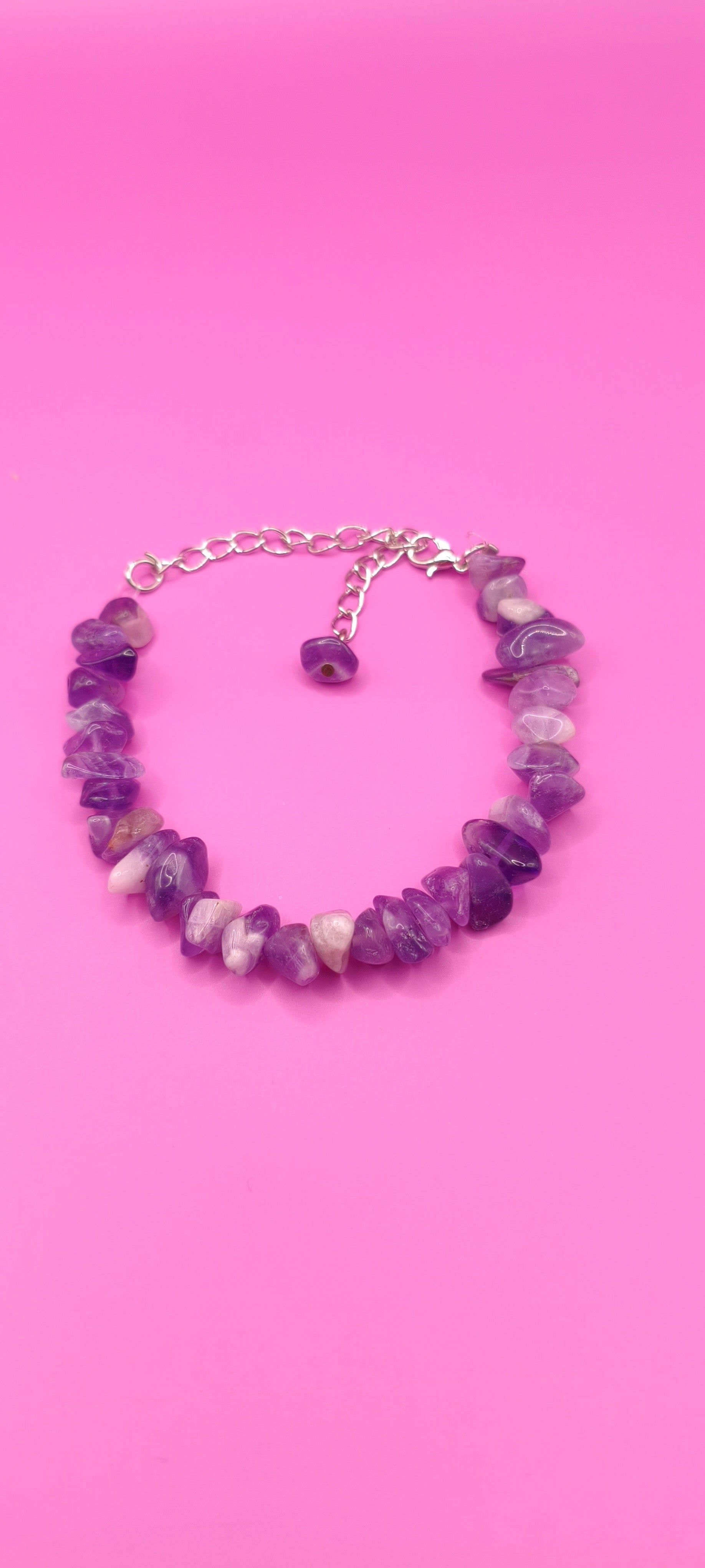 Βραχιόλι με μωβ χάντρες