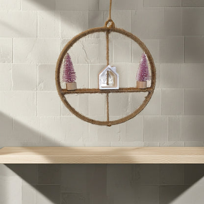 Στρογγυλό χριστουγεννιάτικο διακοσμητικό τοίχου