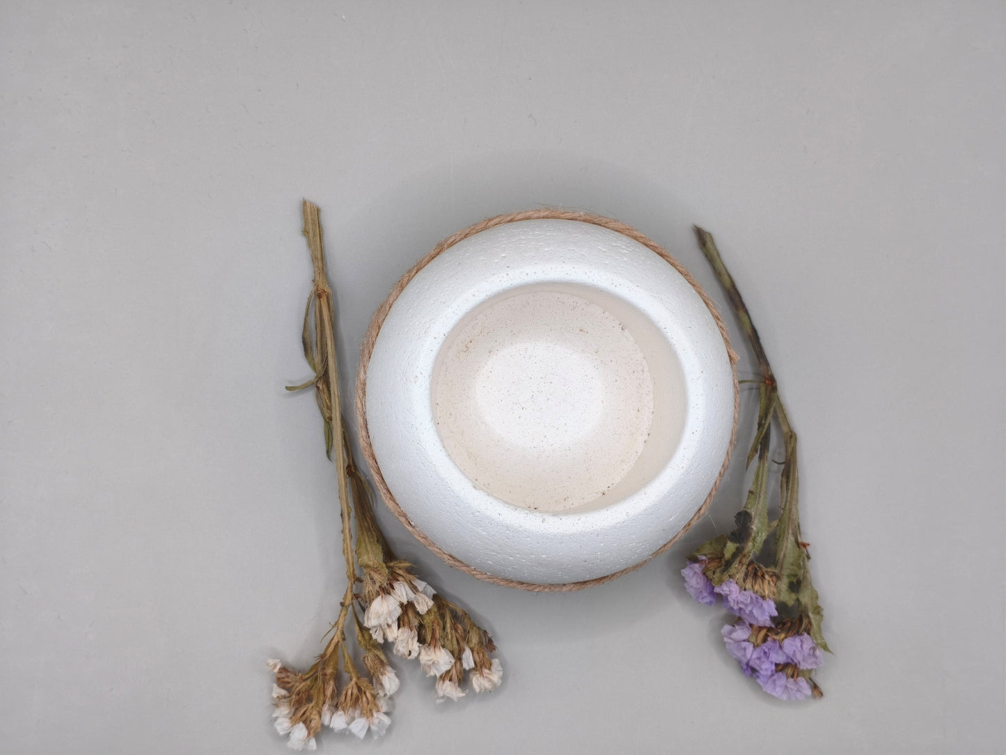 Τσιμεντένιο στρογγυλό ρεσώ με σχοινί απο ψηλά