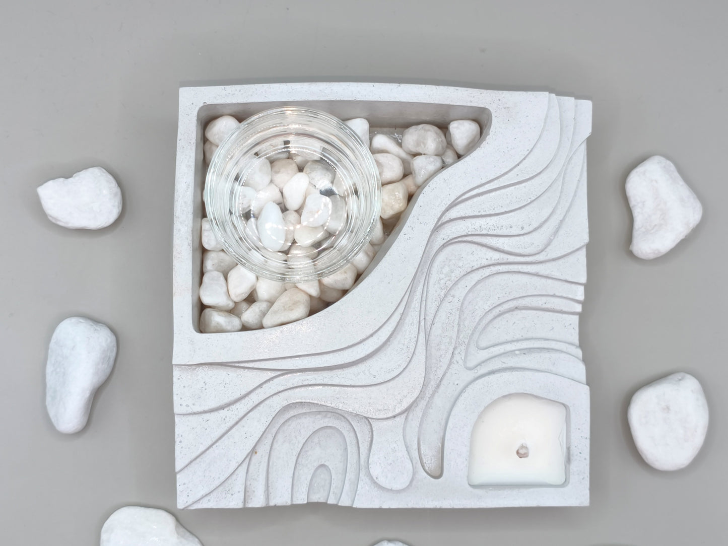 Γλυπτική βάση τσιμέντου για ρεσώ με κερί σόγιας