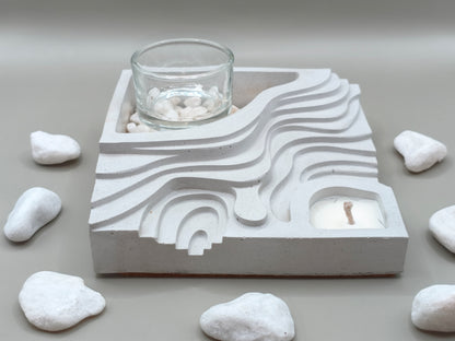 Γλυπτική βάση τσιμέντου για ρεσώ με κερί σόγιας