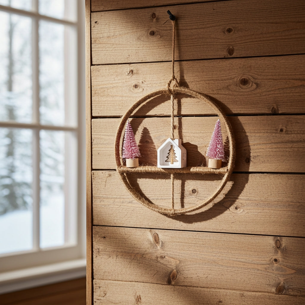 Στρογγυλό χριστουγεννιάτικο διακοσμητικό τοίχου