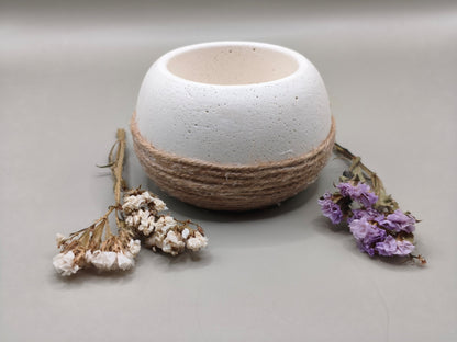 Τσιμεντένιο στρογγυλό ρεσώ με σχοινί 